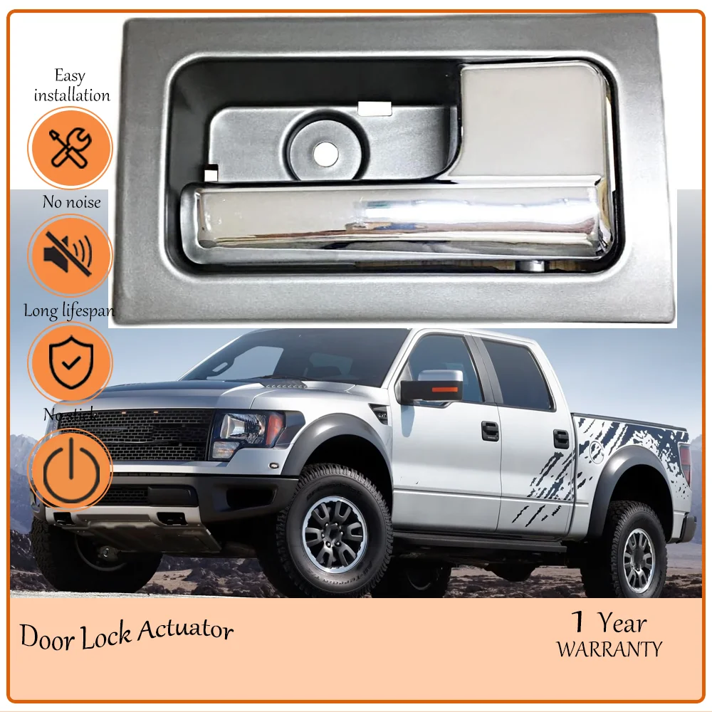 

Front Right Inner Door Handle Passenger Compatible With Ford F150 2009-2014 Chrome Lever silver Housing oem 9L3Z1522600CB 90825