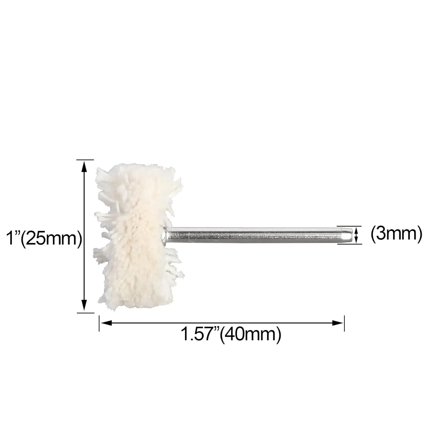 10pcs Cotton Polishing Buffing Wheel, 1/8'' Shank Abrasive Buffing Brush Wheel for Dremel Cordless Rotary Tool Kit Crystal Resin