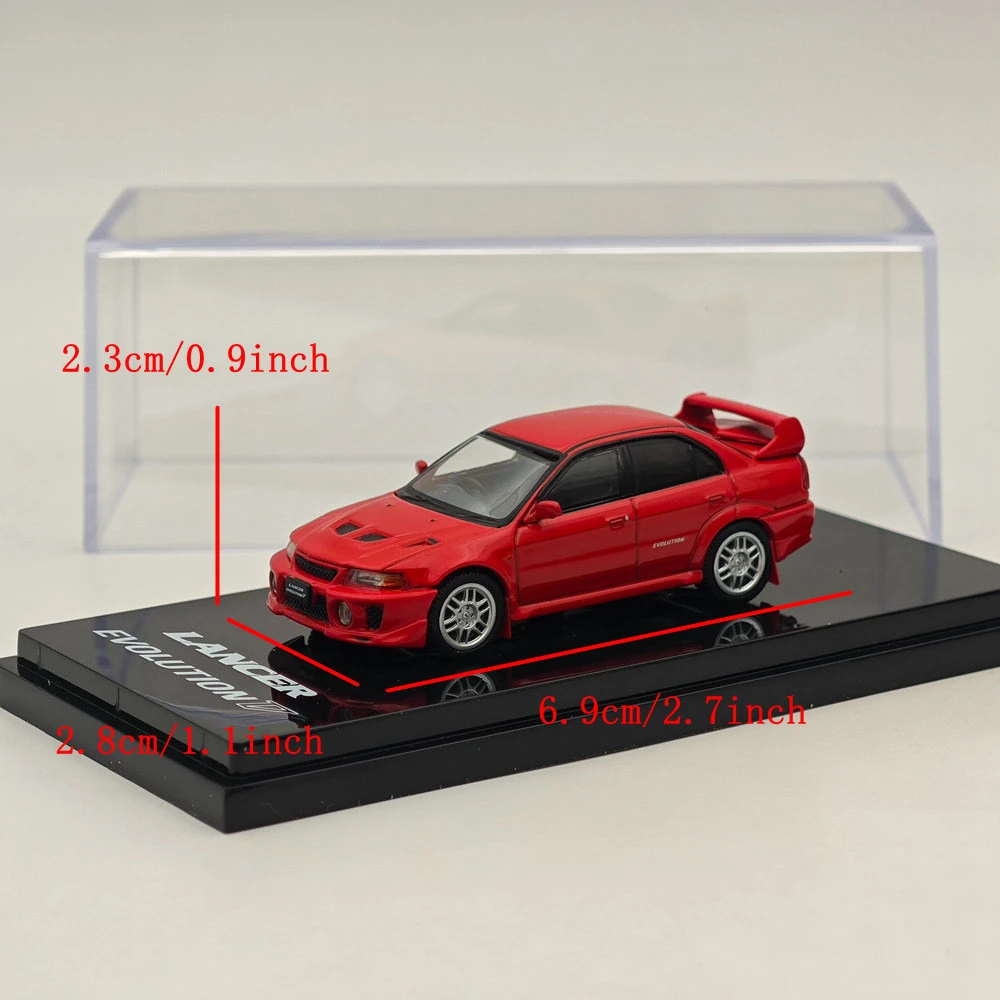 Hobby Japan 1:64 Lancer GSR Evolution V (CP9A)1998 met Mud Flap Palmer Red HJ 642032 AR gegoten modelauto beperkte collectie