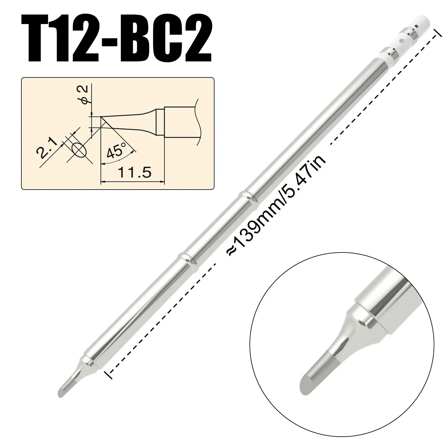 QUICKO T12 B Lead Free Soldering Iron Tip Replacement Accessory for precision soldering