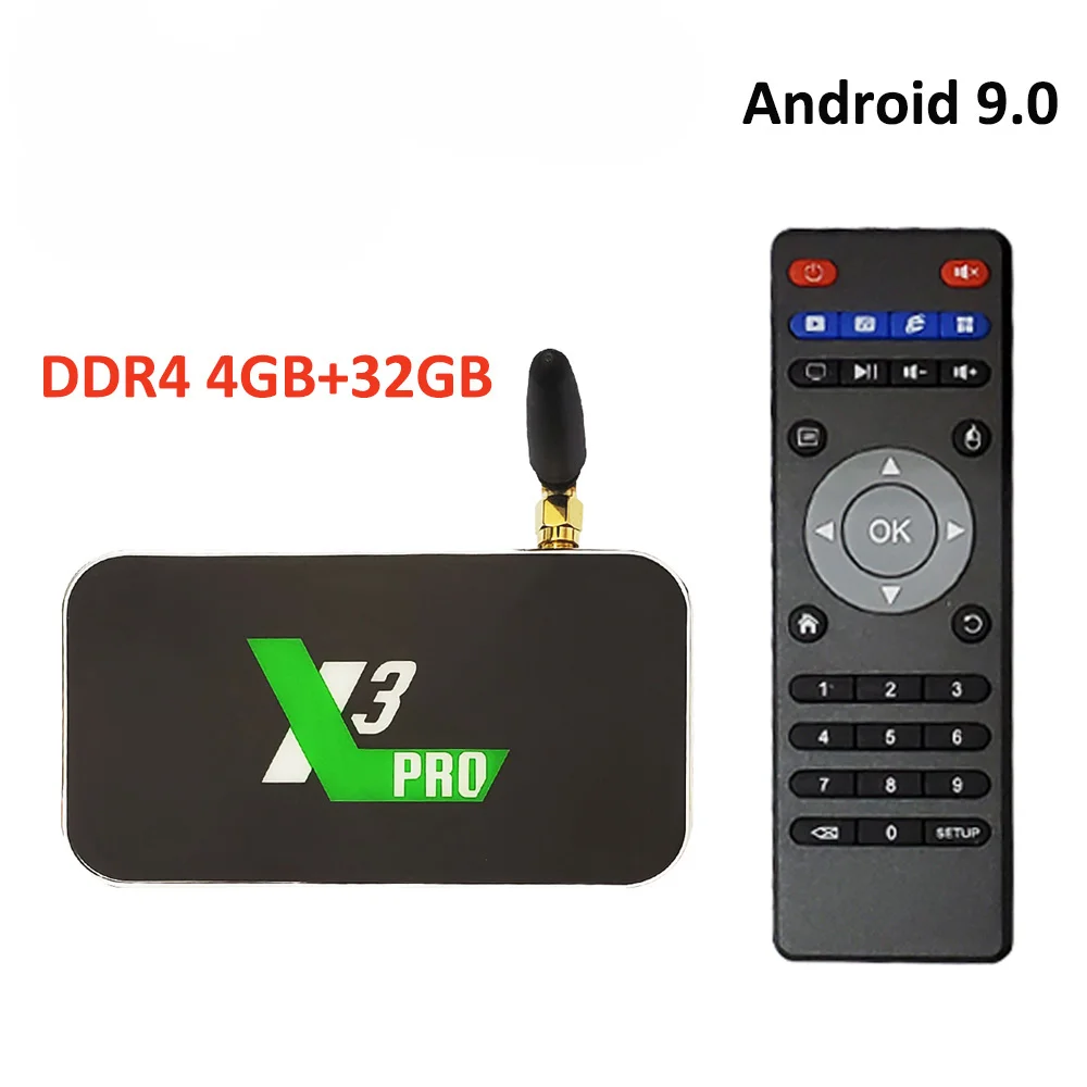 for   Android 9.0 support 8k smart tv  amlogic s905x3 4gb 32gb x3 pro