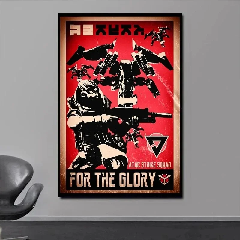 Canvas Painting Vintage Gaming Wall Art Picture Killzone Propaganda Video Game Poster Print Wall Decor for Home Decoration
