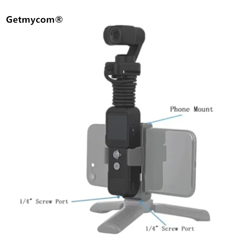 

Getmycom for Feiyu Pocket 2S 3-Axis Gimbal Camera Split Design Magnetic Base 1 / 2.5-Inch Sensor 130 ° Field of View Ultra HD 4K
