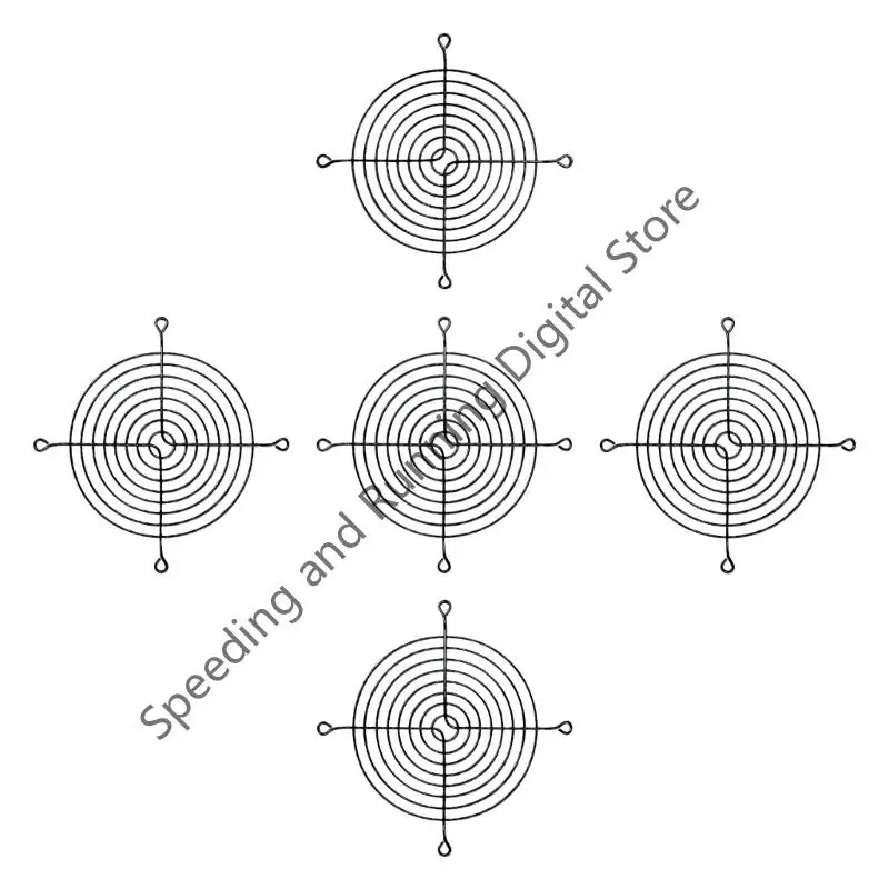 5Pcs 140Mm/120Mm Cooling Fan Grill Metal Guard Protector, Suitable for Computer Fan