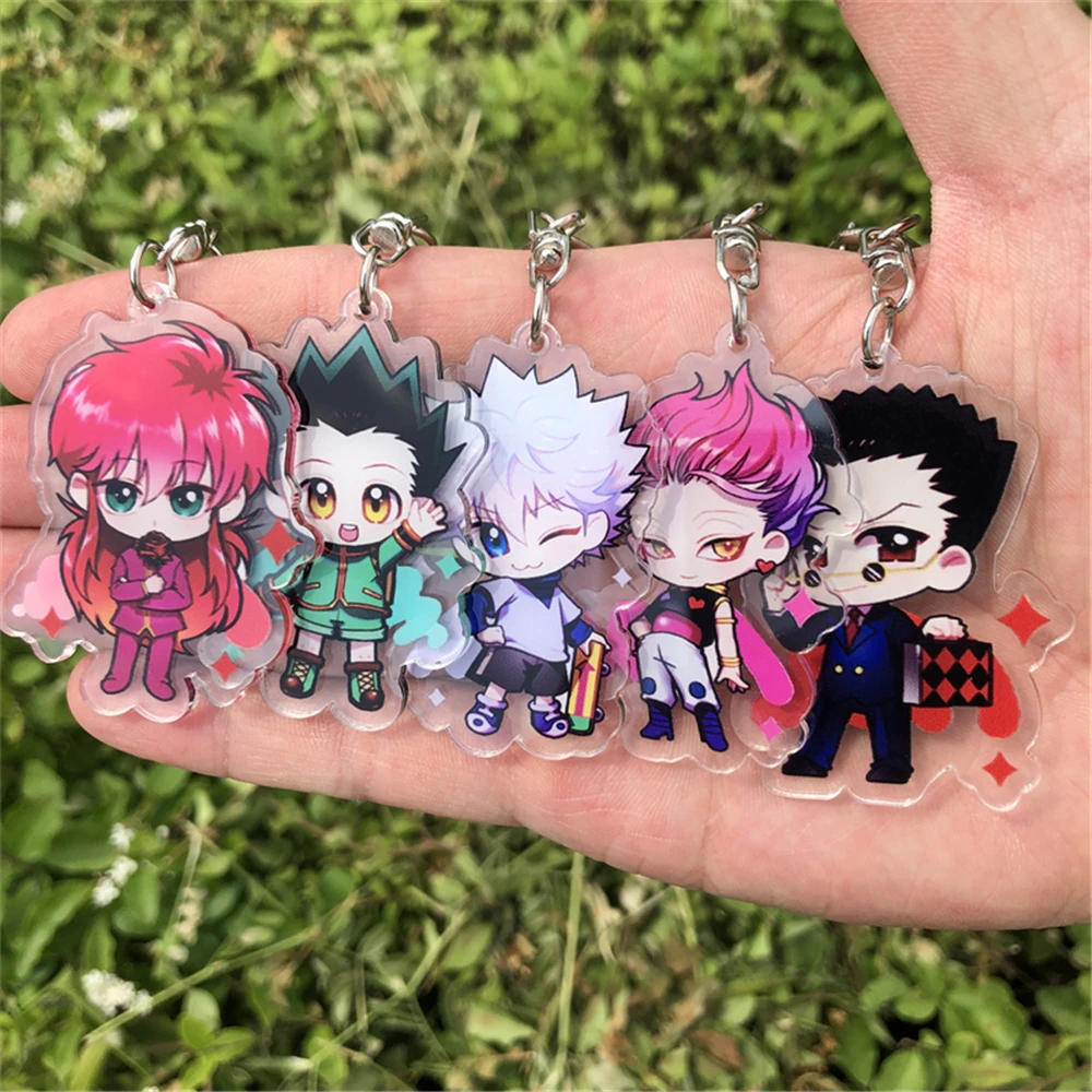 Llavero acrílico de Anime hunter× Hunter GON · FREECSS Killua Zoldyck Kurapika Hisoka Cosplay, colgante, accesorios de utilería, regalo