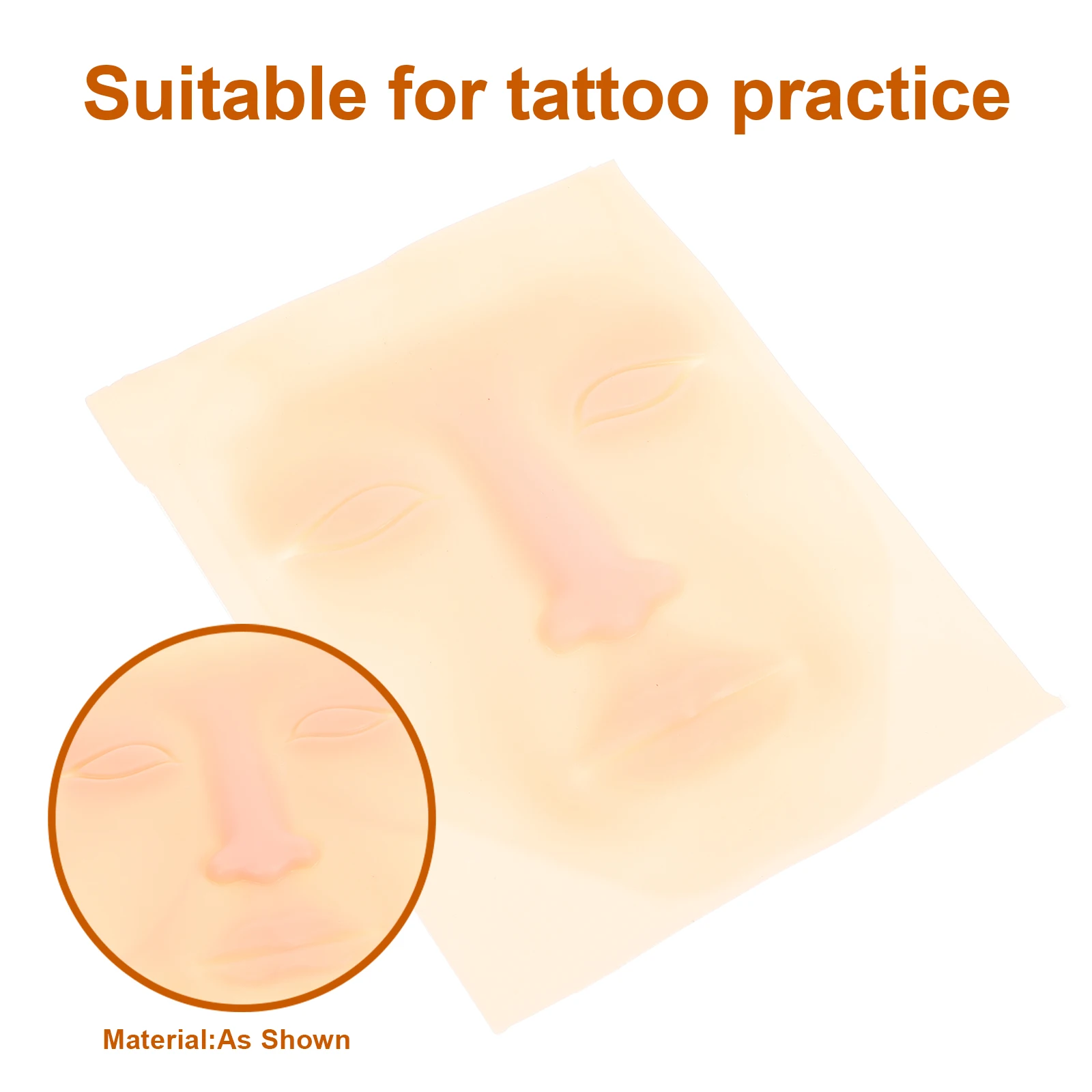 

3 Pcs 3D Silicone Pattern Practice Skin for Tattooing Makeup Face Training Eyebrow