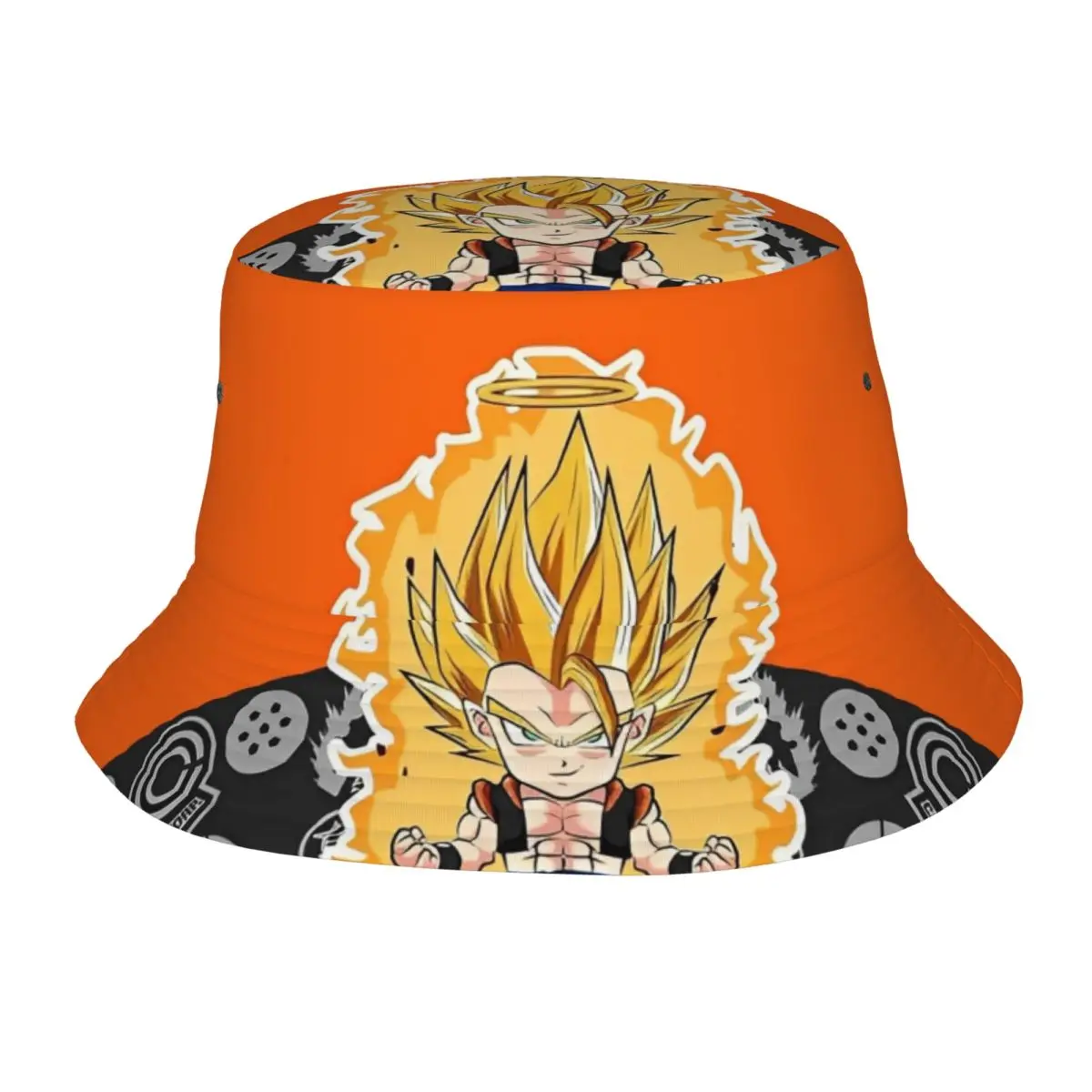 Street Dragon Ball Z Vegeta Bucket Hats, Unisex, verstaubar, Outdoor-Angelmützen, für heiße Sommer, Strandurlaub, Ausflüge, Kopfbedeckung, Bob-Hut