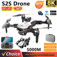 New S2S 8K Drone 5G GPS HD Aerial Photography Dual-Camera Omnidirectional Intelligent Obstacle Avoidance Brushless Quadrotor Toy