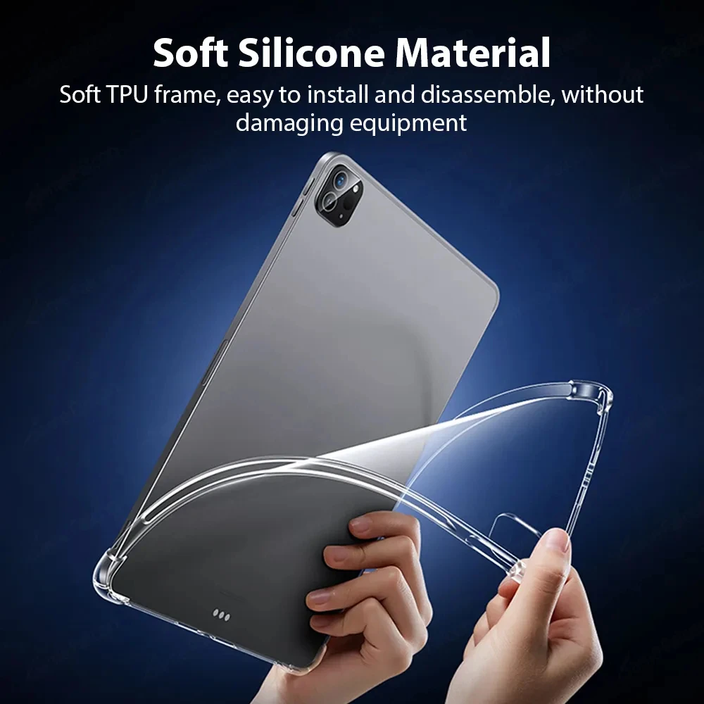 Tablet Case For Apple iPad 2 3 4 5 6 7 8 9 10 9.7 10.2 10.9 2th 3th 4th 5th 6th 7th 8th 9th 10th Generation Soft Silicone Shell