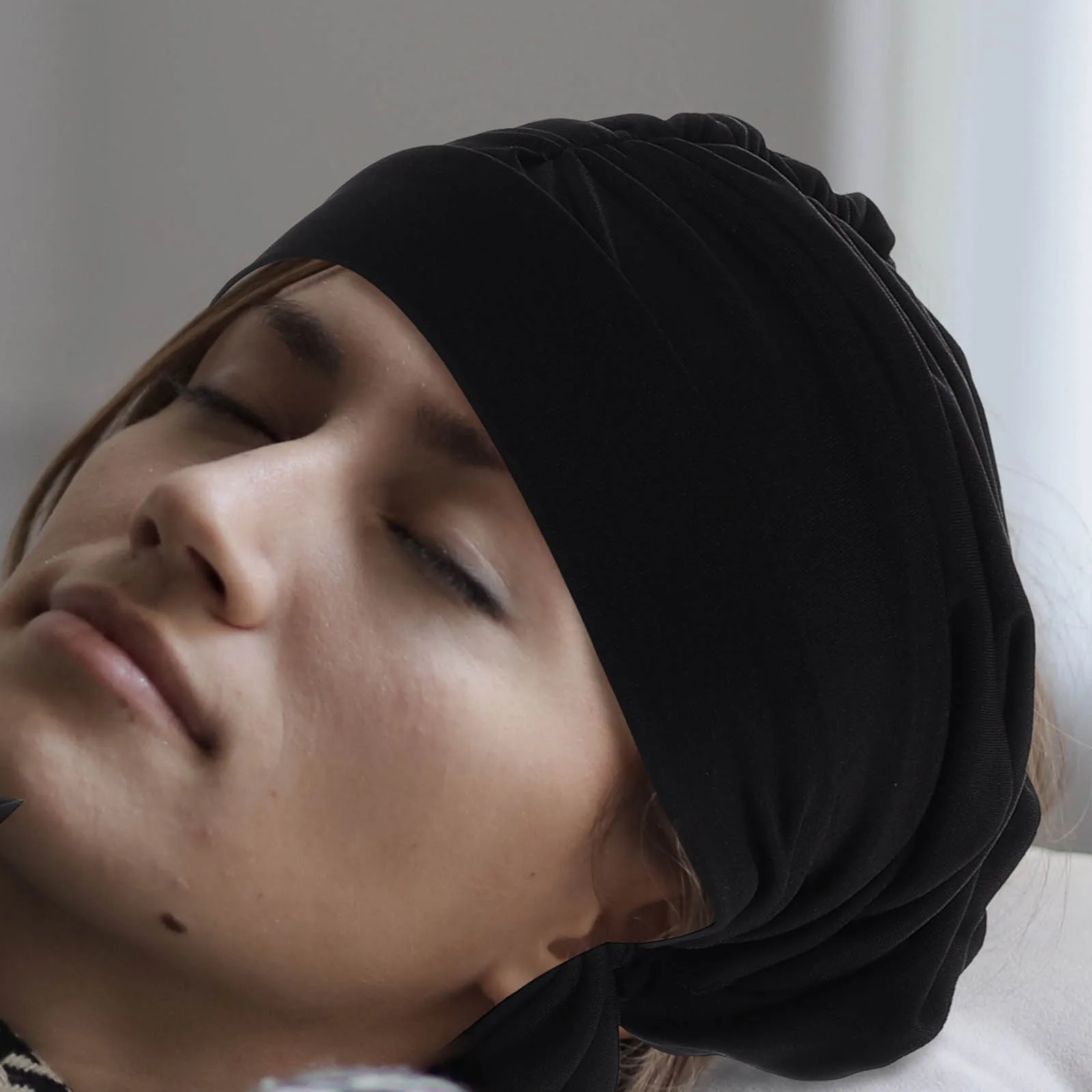 

Pure Hat Elastic Bonnet for Women Girls Bath Hair Wrap Sleep Comfortable Hat Comfortable Durable