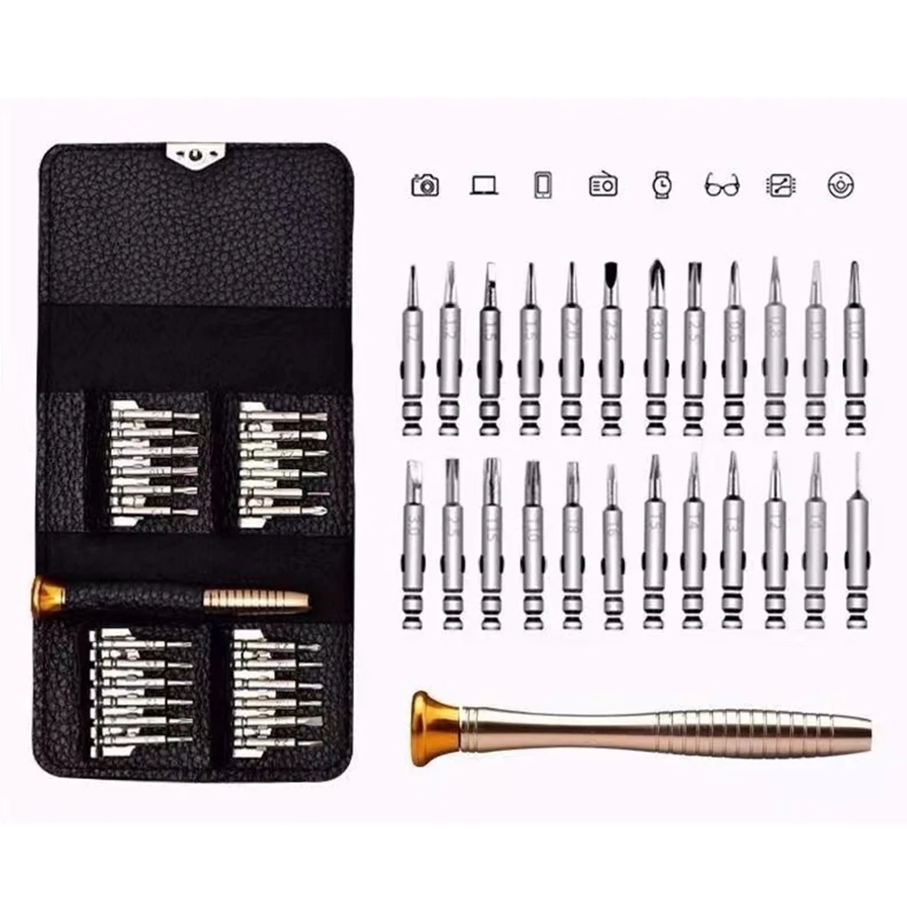 25 in 1  Precision Screwdriver Set, Multi purpose clock ,Laptop Tool Kit,mobile phone disassembly Screwdriver Repair Kit