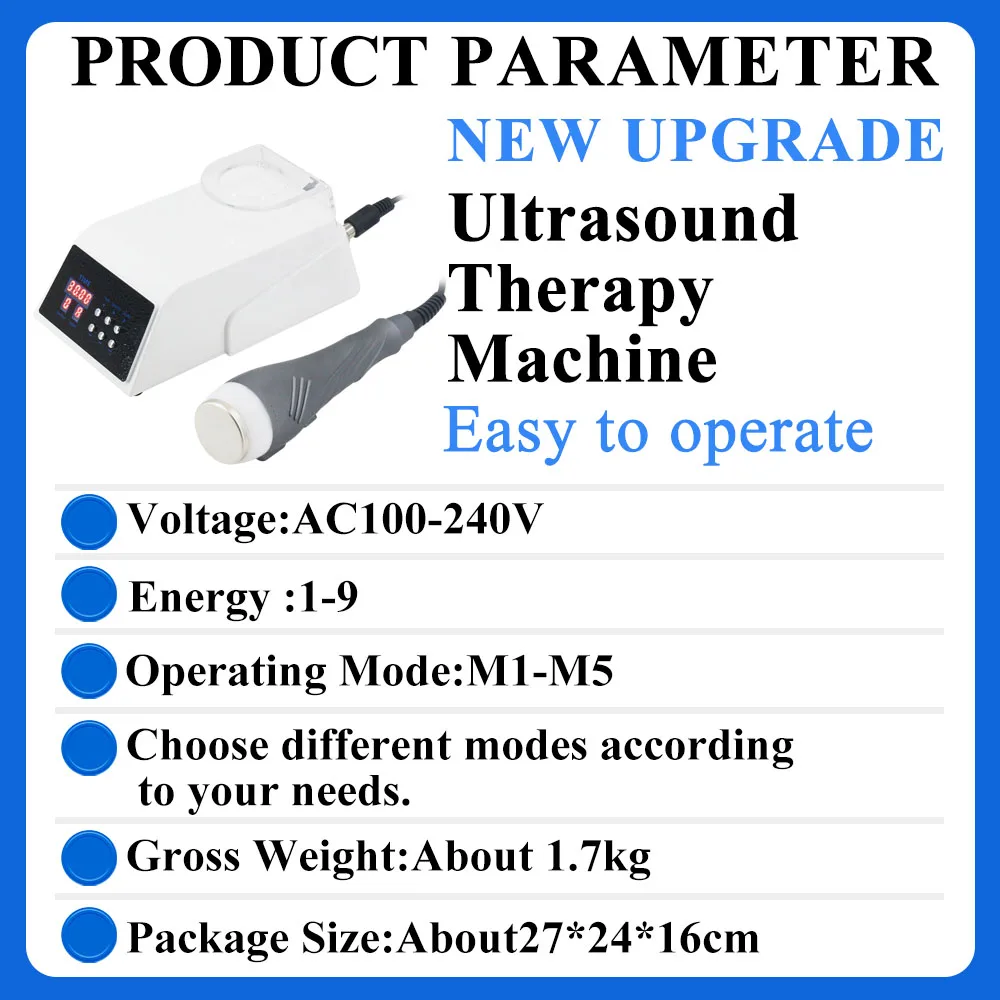 Ultrasonic Therapy Machine Relieve Body Pain Deep Massage Muscle Strains Ultrasonic Equipment Health Care Physiotherapy