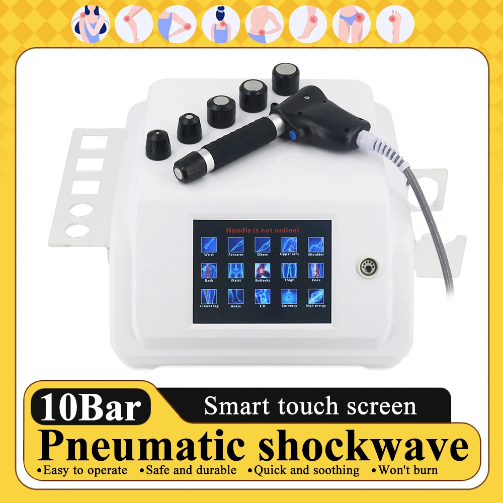 Pneumatic Shockwave Therapy Machine For ED Treatment And Knee Pain Relief 10Bar Professional Shock Wave 2025 Newest Massager