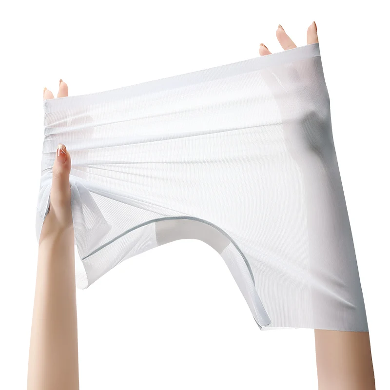 Safety Short Pants Fashion Ice Silk Shorts Under the Skirt Women's Boxer Women Micro Underwear Summer Protective Panties Female image 4