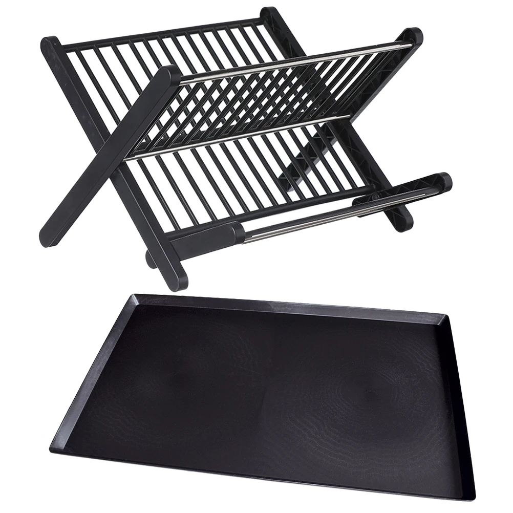 

High Capacity Rack Shelf Strainer Stainless Steel Dish Drain Board Plates Dryer Foldable