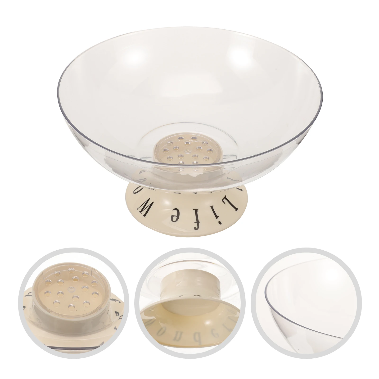 

Tray Desktop Plate Draining Bowl Plastic Decorative Serving Holder Large Capacity Party Use Birthday Christmas Decorative Plate