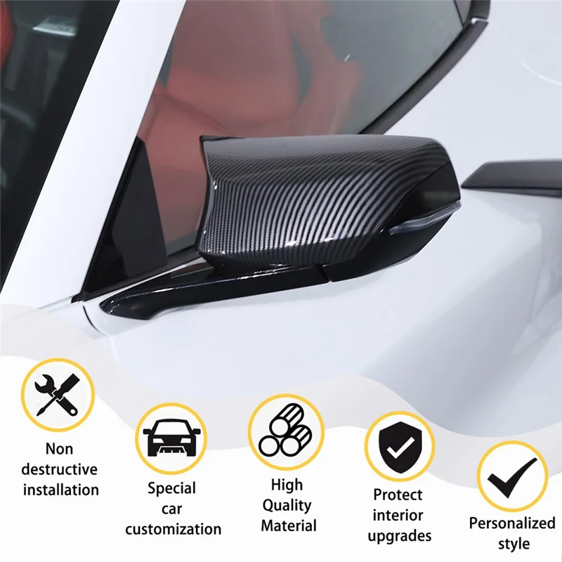 

Side Rearview Mirror Guard Cover Trim For Corvette C8 Z51 Z06 2020-2023 Accessories-T61C