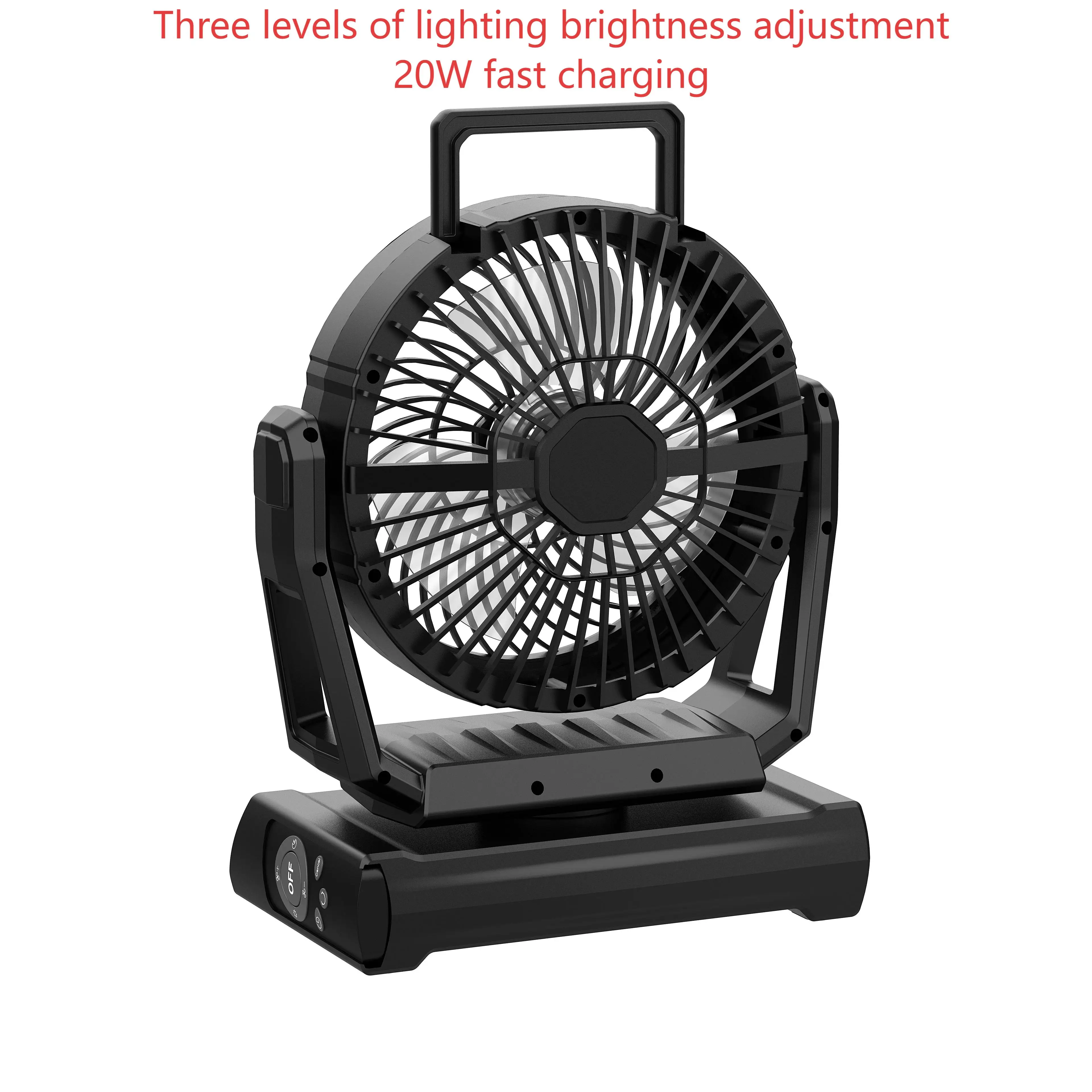 XY M01.Three-level lighting, 9-level wind speed, LED display screen, 20,000mah large battery Multi-functional fan