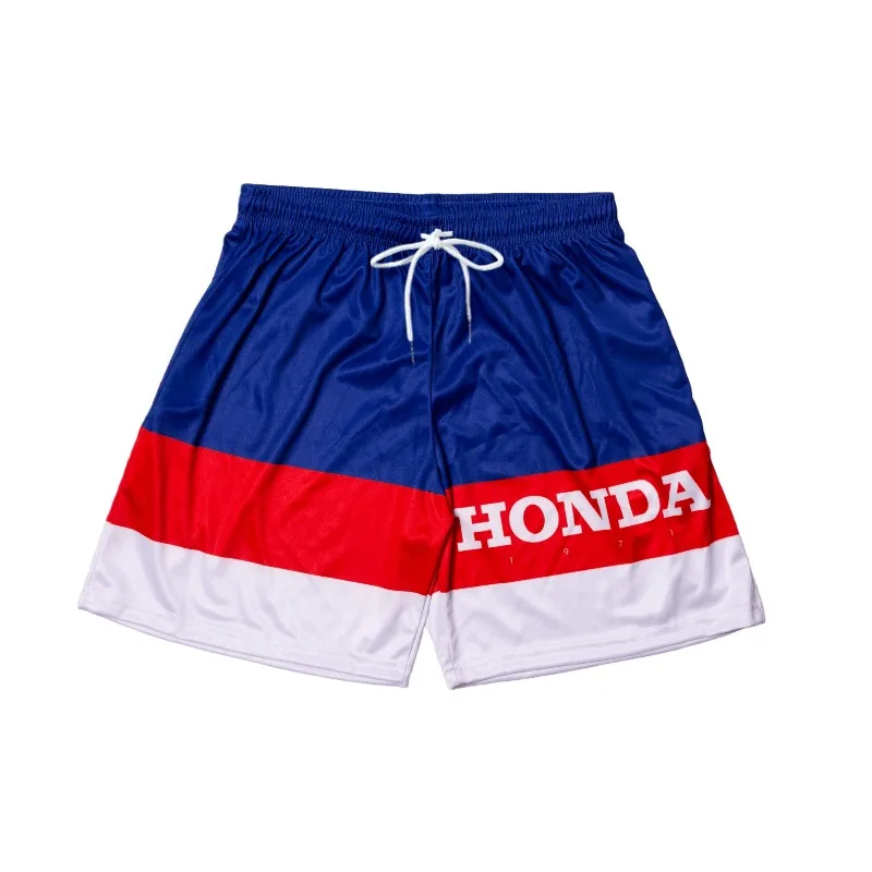 

2025-26 Honda Shorts Racing Motorcycle Red Blue Logo Men's Plus Size 2026 Summer Quick Drying Breathable Casual Sport Shorts