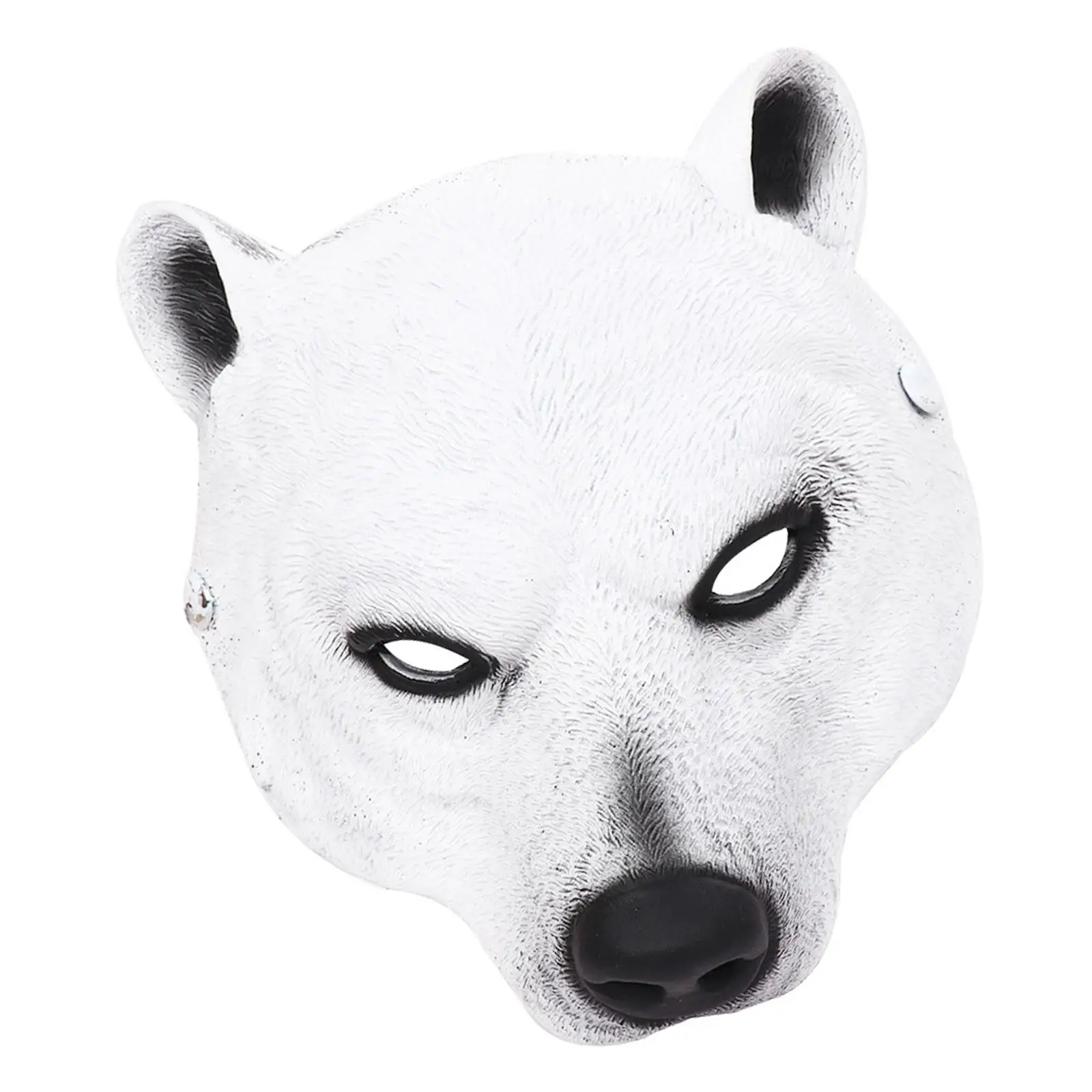 Máscara de oso Polar de Halloween 3D, cubierta Facial ligera, máscara de media cara realista para decoración de festivales, disfraz de fiesta de Cosplay, novedad