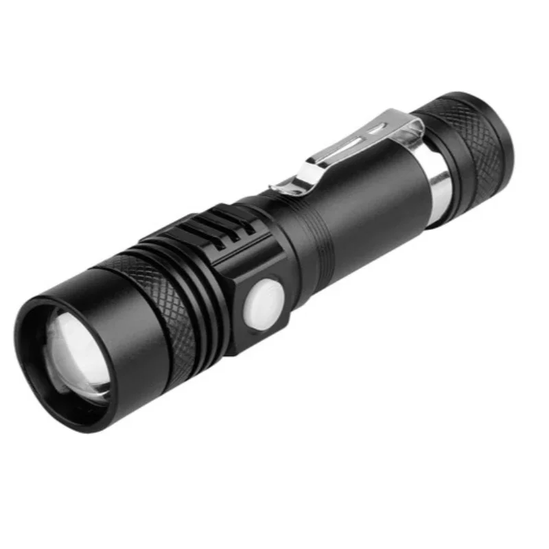 

EDC Ultra Bright T6 LED Flashlight 18650 USB Rechargeable Lights Telescopic Zoom 3 Modes Torch Outdoor Night Riding Flash Light