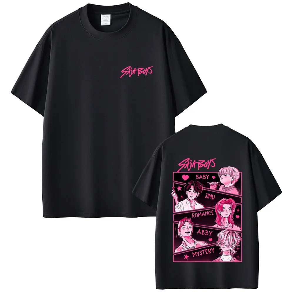 

Movie KPop Demon Hunters Saja Boys Graphic Print T Shirt Men Women Cotton Casual Oversized Tees Cartoon Fashion Trend Streetwear