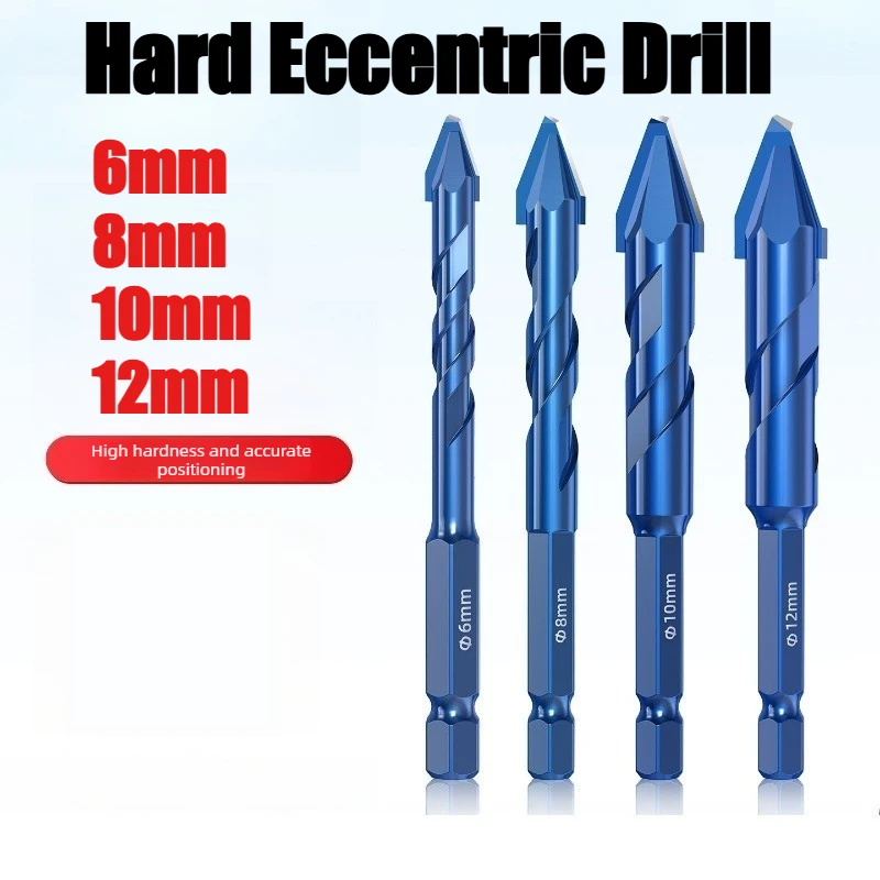10/5/1PCS High-Hardness Skew Head Eccentric Drill Bits For Tiles/ Glass/Metal/Wood Drilling Tools 6-12mm Drill Bits Set