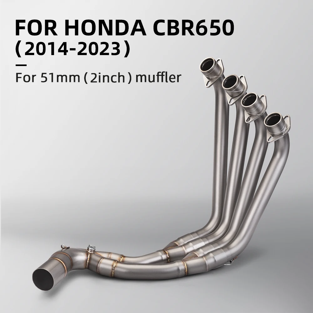 

Motorcycle Exhaust Pipe Escape Refit Front End Stainless Steel Link Pipe For CBR650R CB650R CB650F CBR650F Exhaust Upgrade Kit