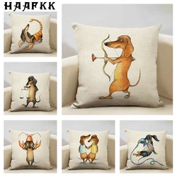 12 Constellation Dachshund Dog Sofa Decorative Pillow Case Children’s Bedroom Cartoon Decor Cushion Cover Декоративные Подушки