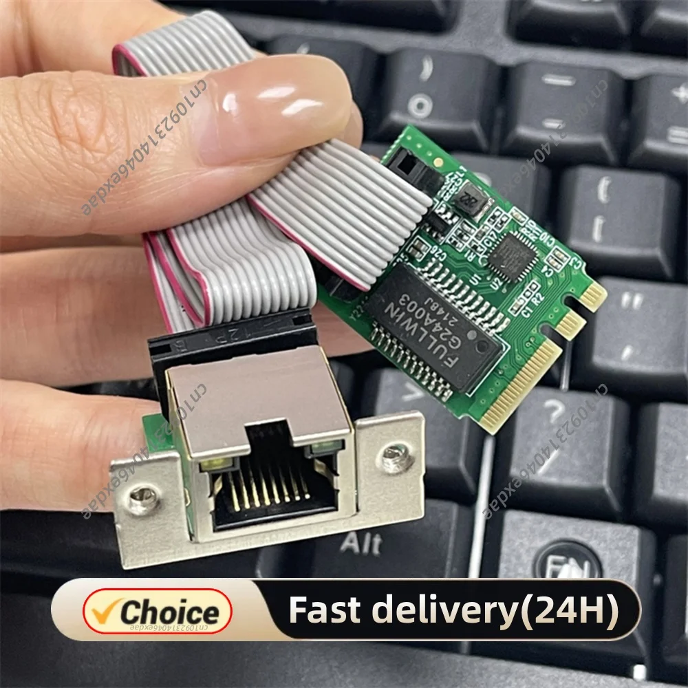 M.2 Network Card 10/100/1000Mbps Ethernet Network Card RTL8111H Chip M.2 A+E Ethernet Adapter for Desktop PC for Windows Linux