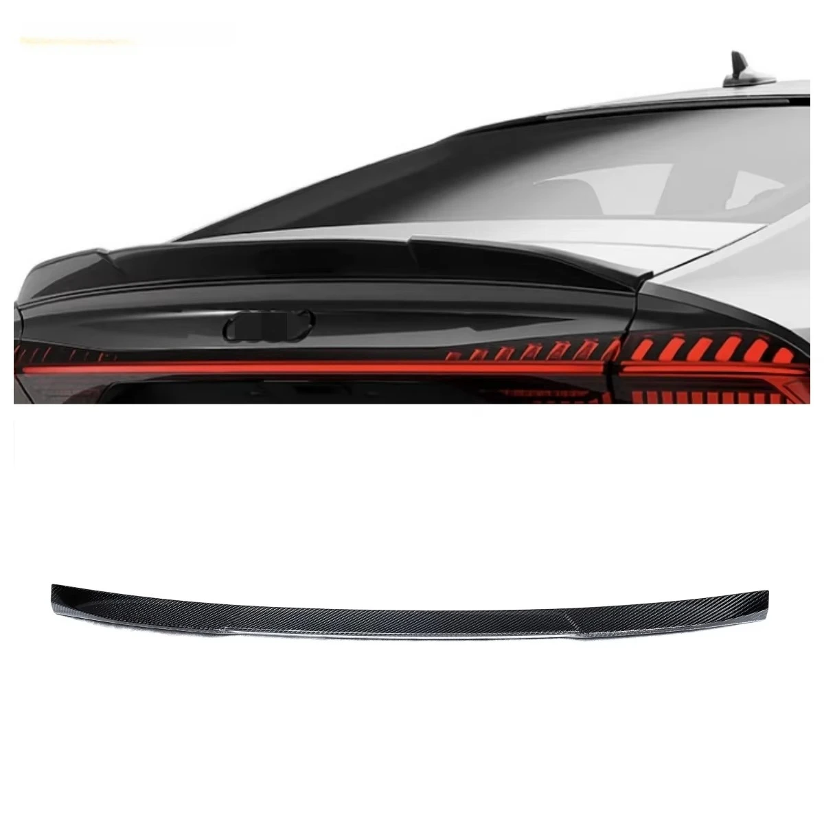 

High Quality 19-23 Year Automotive Dry Carbon Material Rear Trunk wings Suitable for Audi RS7 Carbon Fiber Spoiler