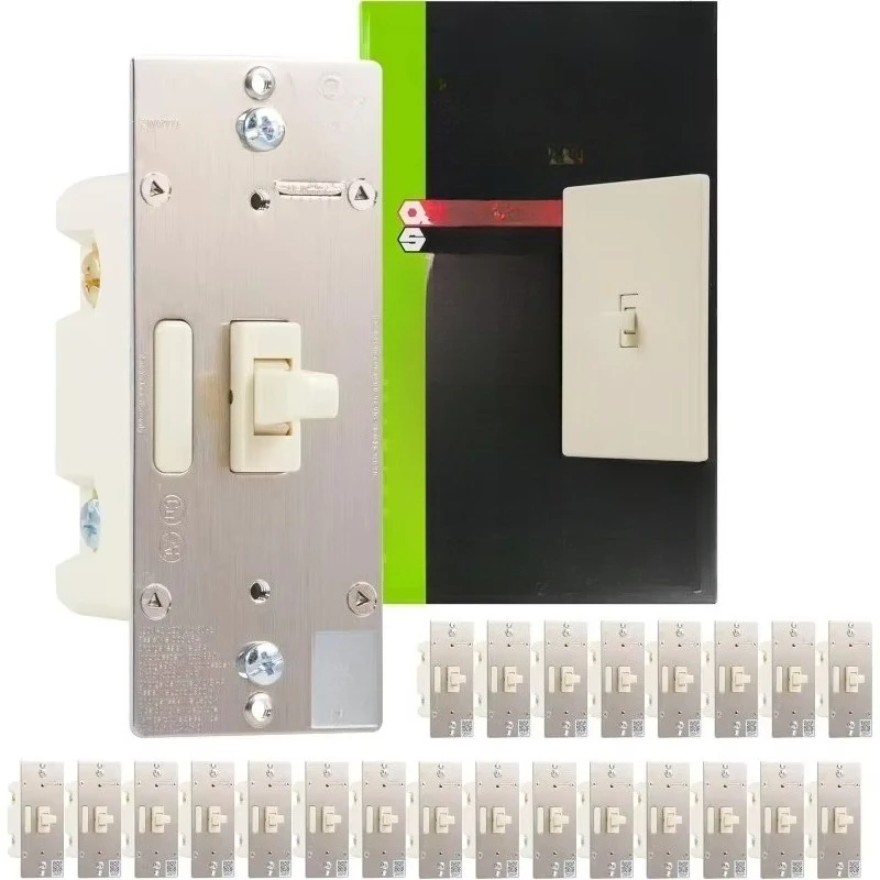 HOME Smart-Lichtschalter mit QuickFit und SimpleWire Repeater/Range Extender, Toggle, 24er-Pack, 8268