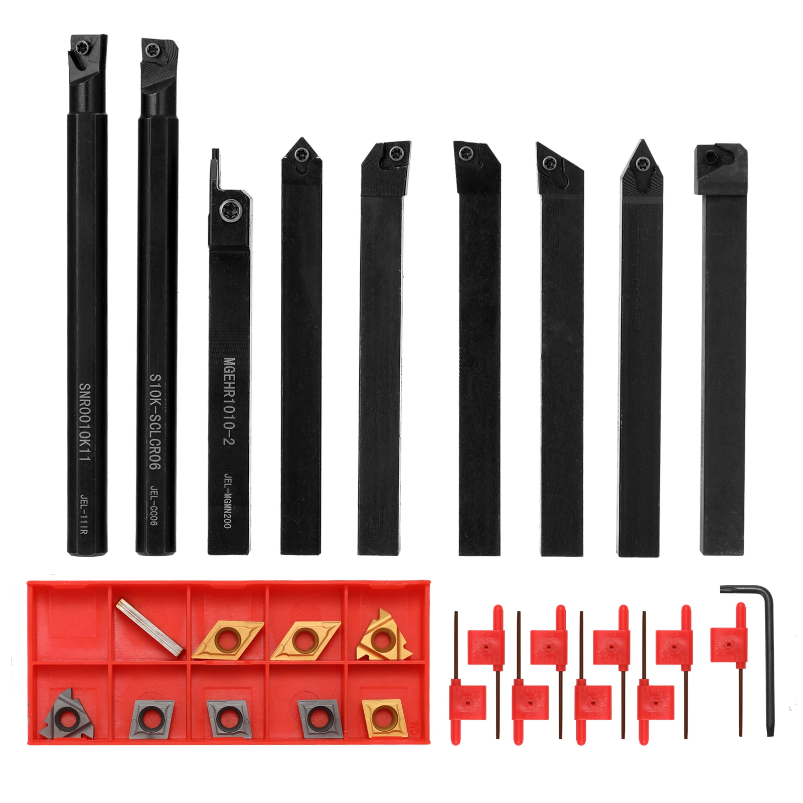

High Hardness Milling Tool Holder Quick Cutting Efficiency Lathe Arbor with Insert and Wrench Turning Tool Holder Suite