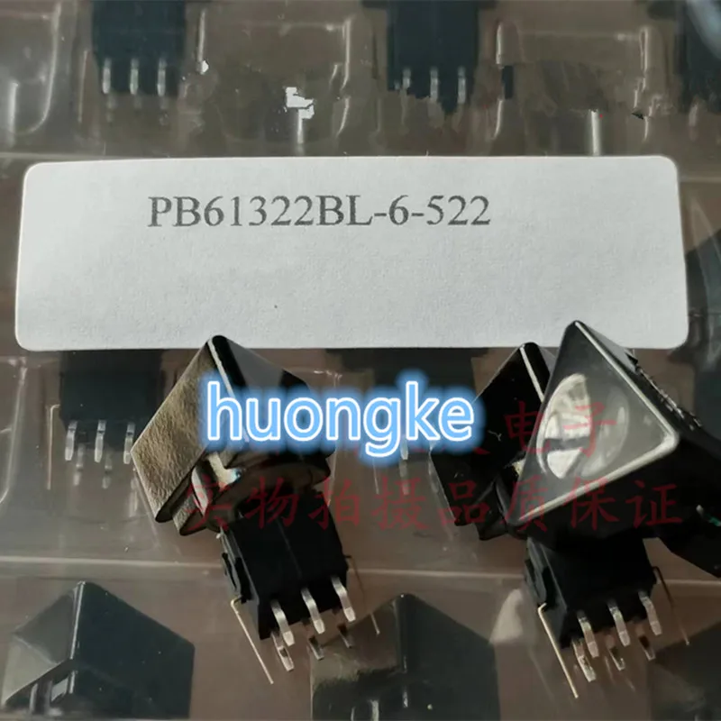 5PCS/LOT PB613 with LED light touch switch self reset button 6-pin green light