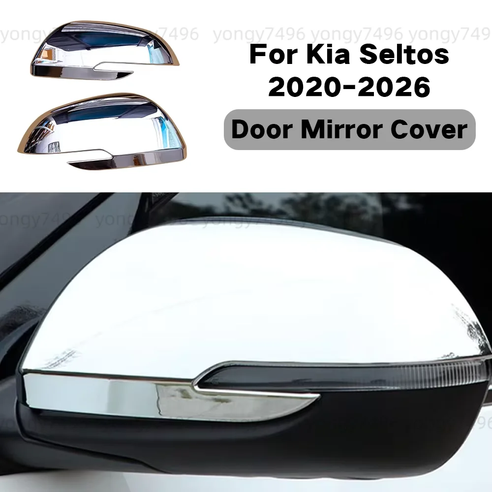 

Car Upgrade For Kia Seltos 2020-2026 Chrome Car Exterior Side Rearview Mirror Cover Protective Overlay Trim Accessories