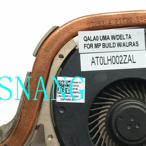 Usado SNANG FRO Dell Latitude E6530 CPU VENTILADOR dissipador de calor 02MK5J 2MK5J CN-02MK5J AT0LH002ZSL Teste OK