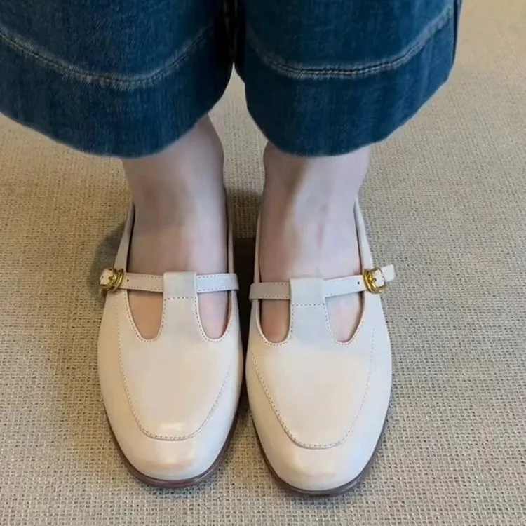 Женские лоферы на плоской подошве, повседневные кроссовки, туфли Мэри Джейн на мелкой подошве, новые летние сандалии 2024, прогулочные кожаные сандалии