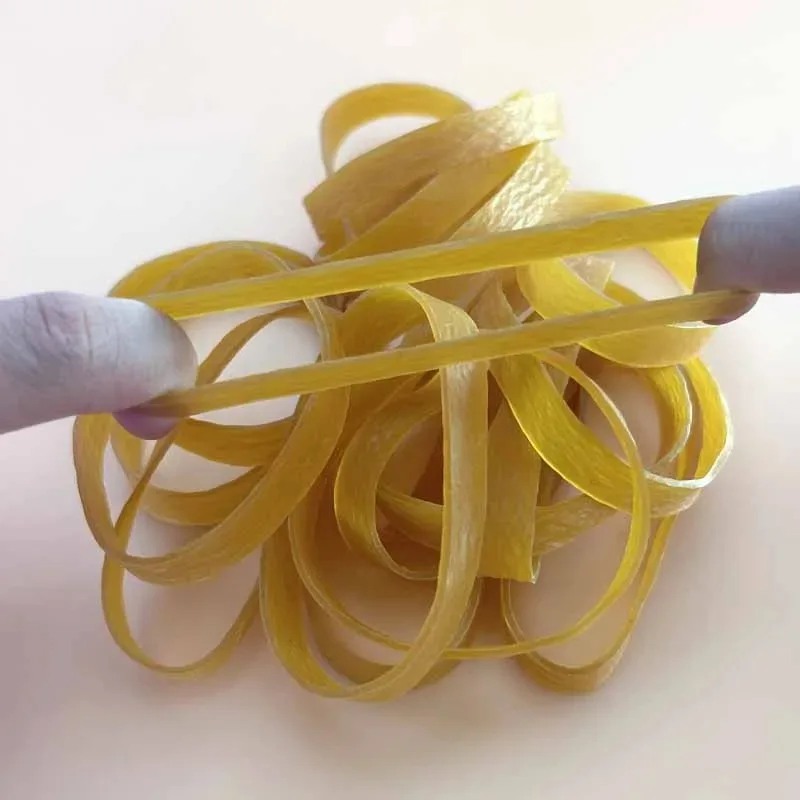 40Pcs Large Size 6CM/2.4inch Rubber Band Yellow Elastic Rubber Bands Home Kitchen School Office Rubber Ring Packing Supplies