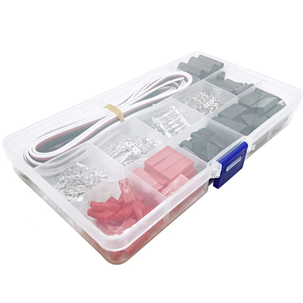 400pcs Servo Connector Socket Crimp Pin Cable Kit 22AWG Wire for JR JST SYP Futaba Male Female Jumper Cable Plug 2.54mm Terminal