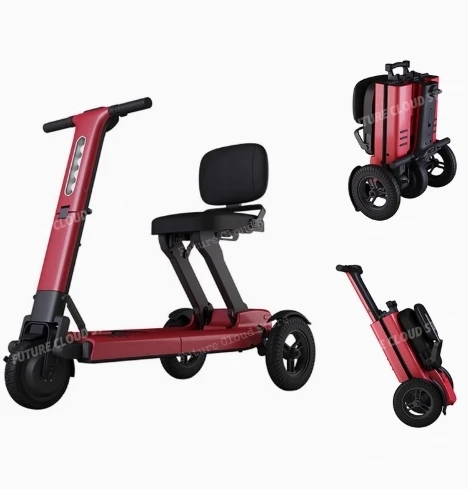 

Electric scooter for the elderly Small foldable outdoor tricycle travel tool convenient for traveling.