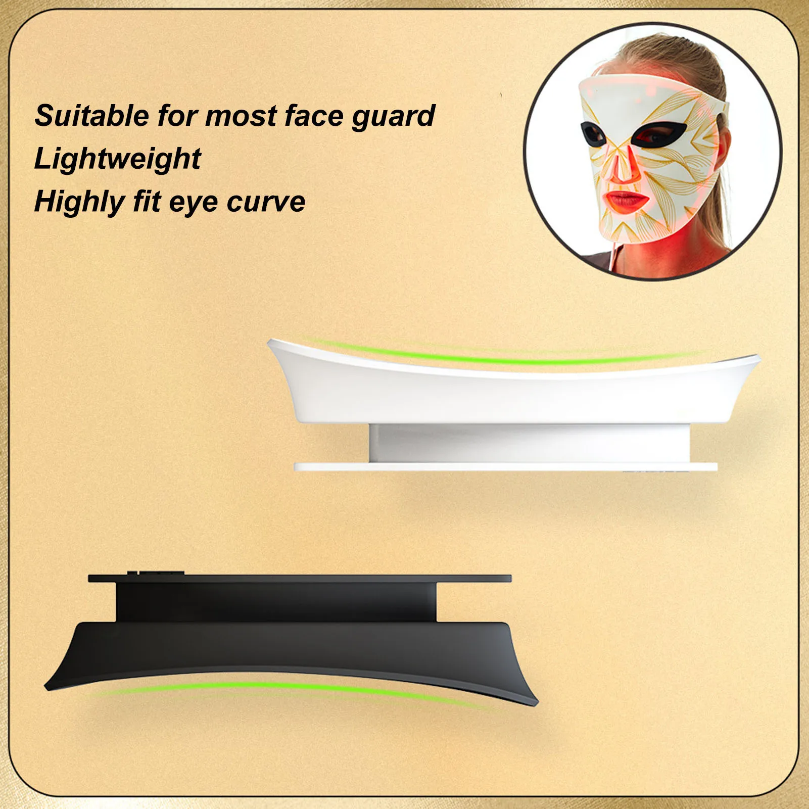 LED Facial Cover Eye Cover 1 Pair Professional Photon Facial Cover Eye Cover Silicone Soft Portable for Women for Beauty Salon