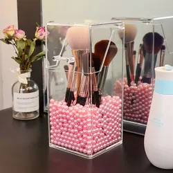 1PC Four-sided Makeup Brush Bucket Beauty Brush Storage Box Dustproof Pen Holder Makeup Brush Storage Box