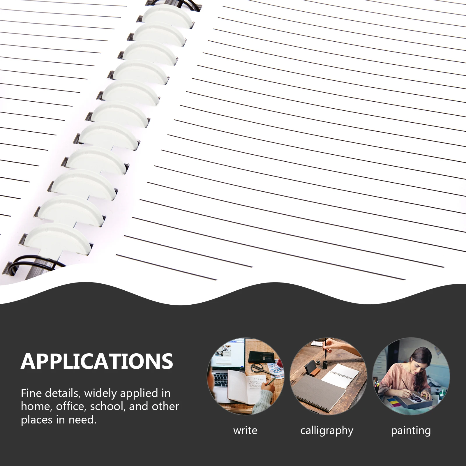 44 Pcs Book Ring Disc Binding Buckle Office Notebooks Expander Discs Abs Mini Planner Rings