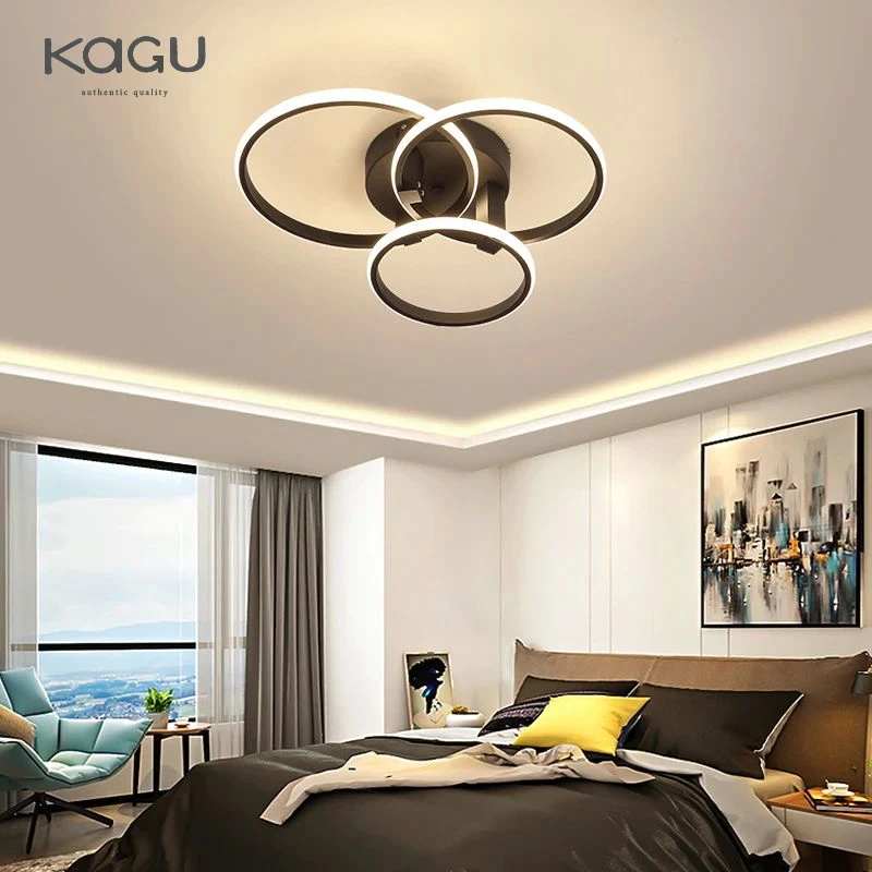 Modern LED Ceiling Chandelier Lighting For Living Study Room Bedroom Dimmable Home Gold Black Indoor Lighting decoration Lamps