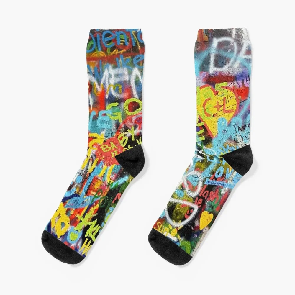 

Wall Art Graffiti Socks Run kids retro Men's Socks Man Women's