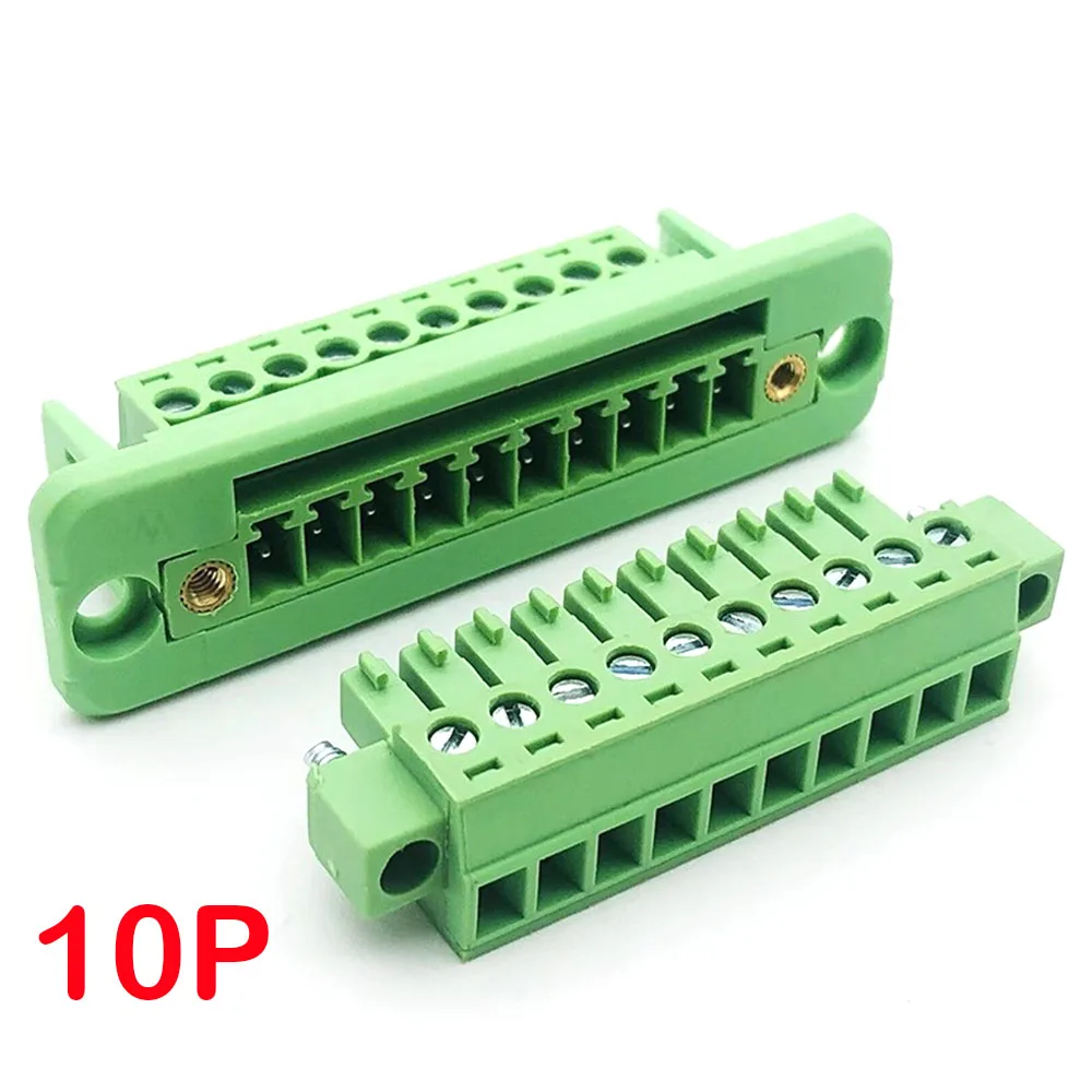1Set 15EDGWC Pitch 3.81mm 2P/3P/4P/5P/6P/8P/9P/10P/11P/12P Pluggable Terminal Block Connector Soldeerloze Bedrading Plug Connectors