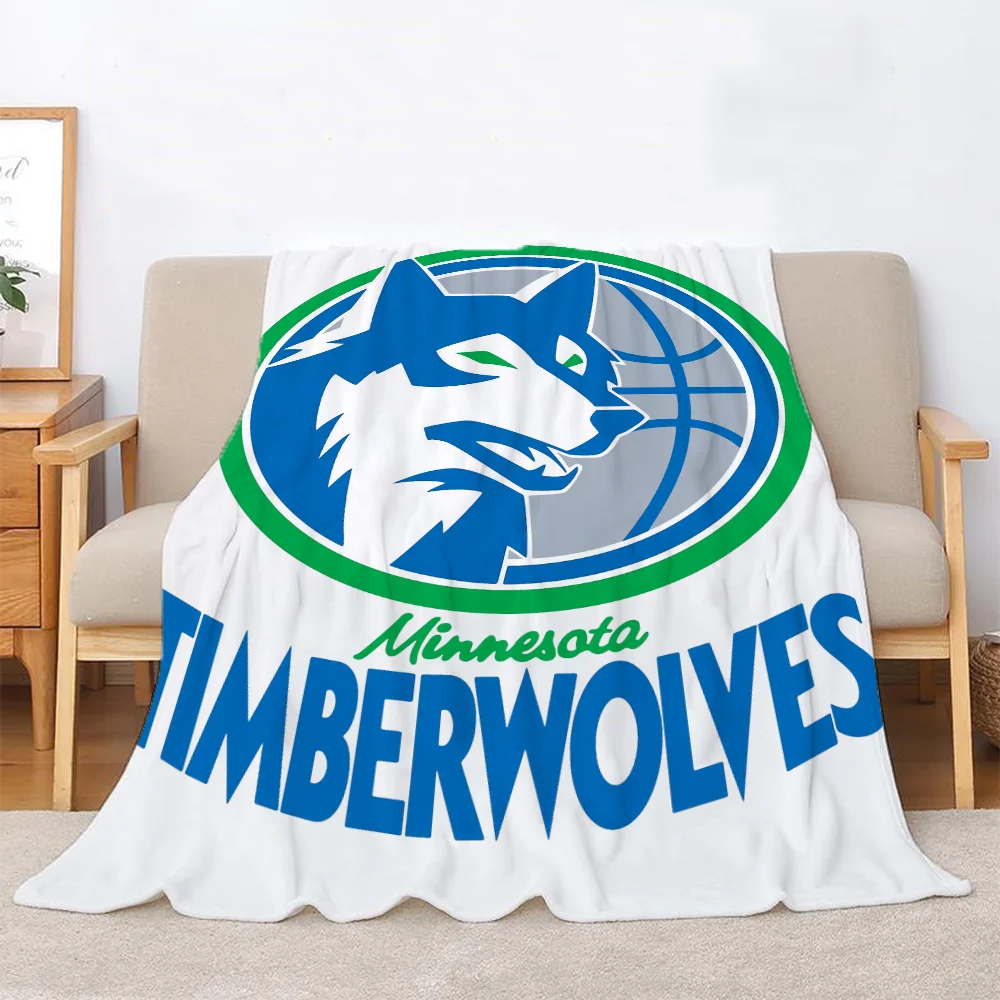 Minnesota Timberwolves Funny Blanket King Size Bed Throw Blanket for Sofa Luxury Bedding Custom Blankets & Throws Beach Towel