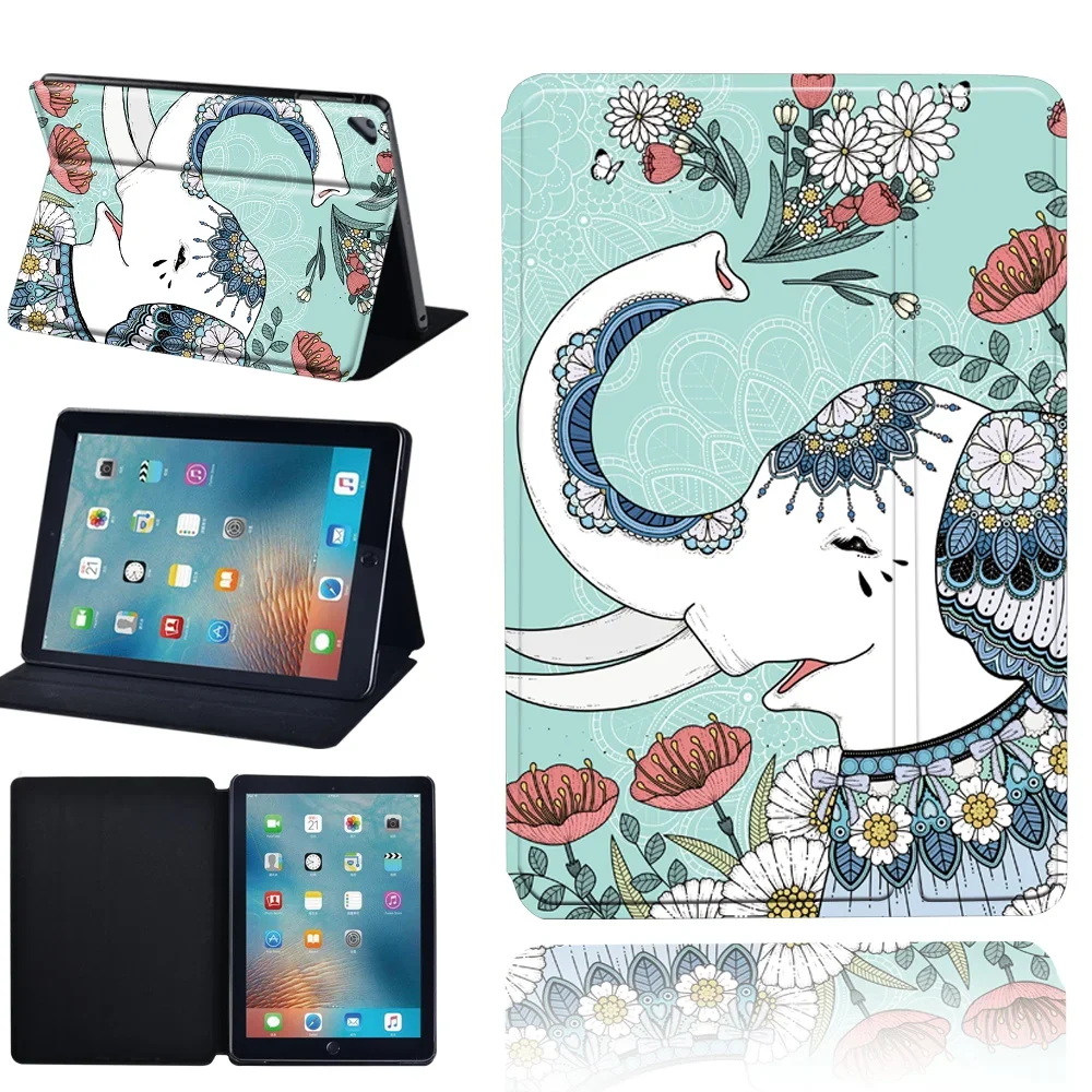 Tablet Leather Case for Apple IPad 9th/ IPad  Mini 6 /IPad Mini 4 5/IPad 7th 8th Gen Picture Print Stand Protective Hard Cover