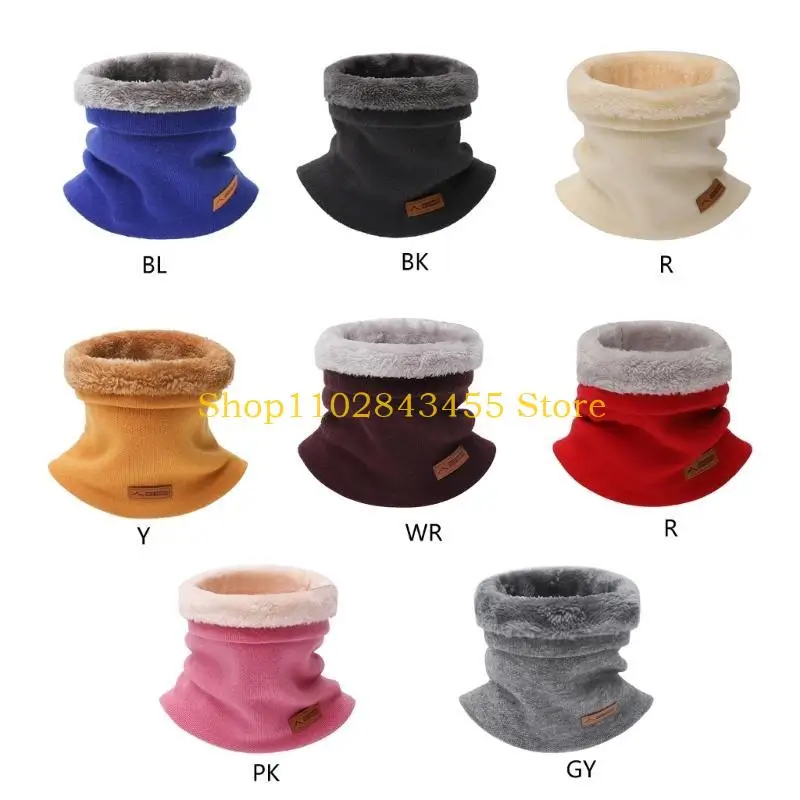 49MC Winter Neck Warmer Fishing Skiing Inner Plush Scarf Neck Gaiter for Adult Unisex