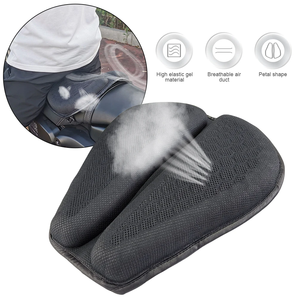 

Подушка сиденья мотоцикла, водонепроницаемая 3D сотовая подушка сиденья, амортизирующая высокоэластичная подушка сиденья, аксессуары для мотоциклов